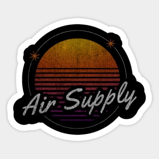 air suplay retro dark moon Sticker